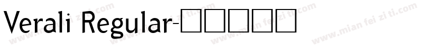 Verali Regular字体转换